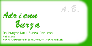 adrienn burza business card